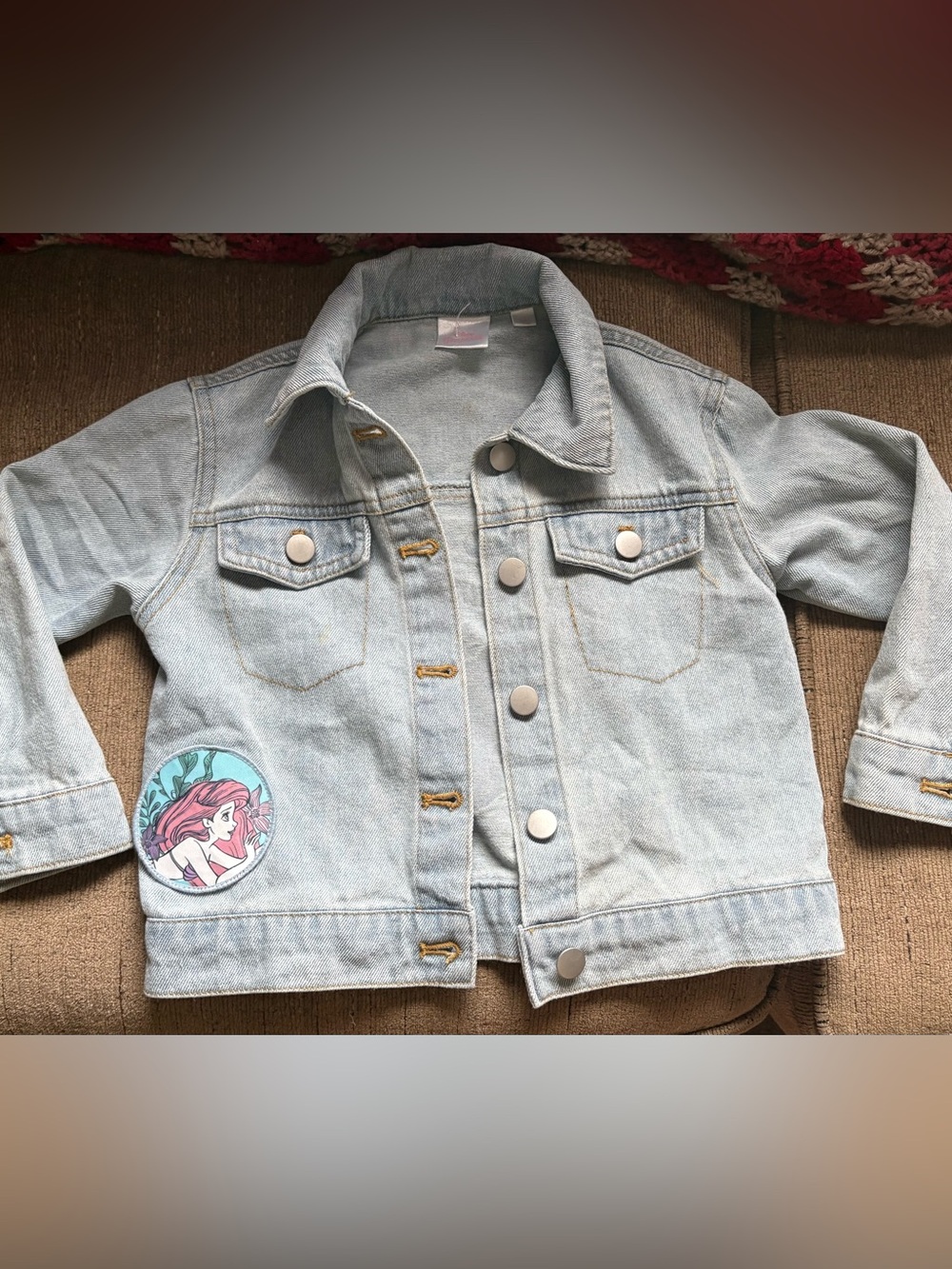 Disney princess girls size 3 year little mermaid Ariel graphics jean jacket
